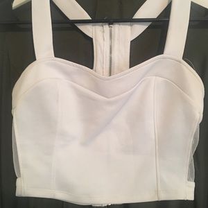 White crop top